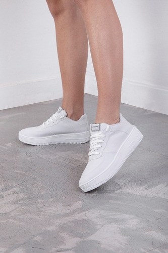 Imagen 5 de 10 de Zapatillas Blancas Hombre Mujer Urbana Anatomica Irus Comoda