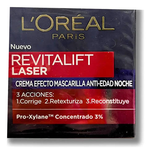 Loreal Paris Revitalift Laser Crema Noche Antiedad 50 Ml