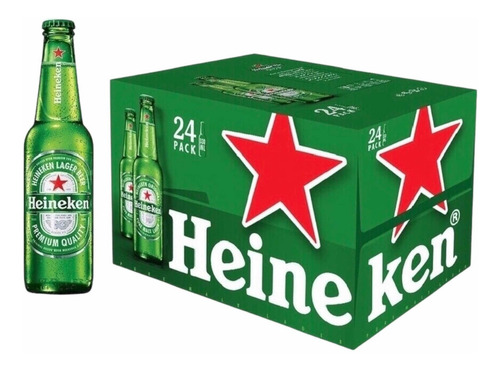 Imagen 1 de 5 de Cerveza Heineken 330 Ml (24 Unidades)