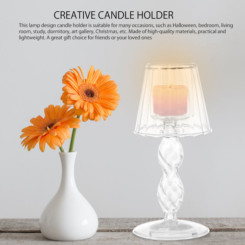 Candelabro De Vidrio Con Diseño De Lámpara De Escritorio, 1