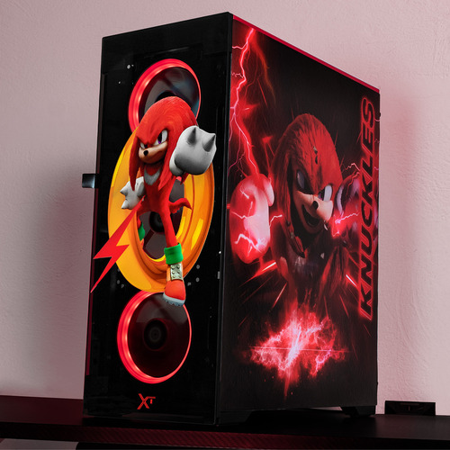 Gabinete Gamer Xtreme Pc Gaming Ring Knuckles Edition Torre Completa E-atx 4 Fan Argb Cristal Templado