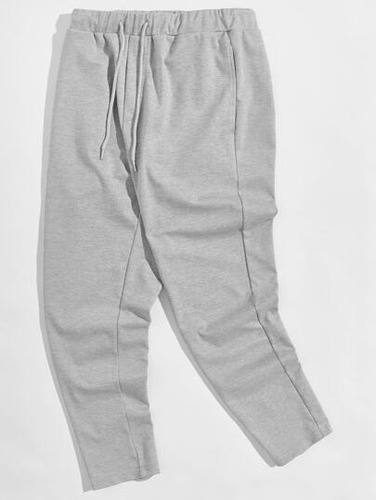 Jogger Hombre Gris Claro Sin Pretina Tobillo Shein