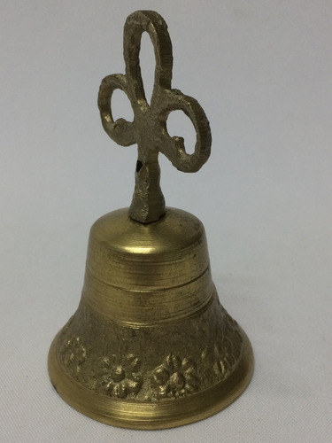 Imagen 2 de 8 de Campana De Bronce Buen Sonido Vintage Antigua Vieja