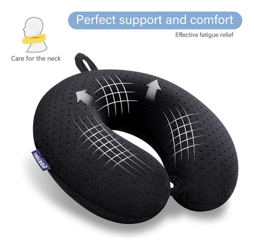 Almohada De Viaje Memory Foam U Shape Soporte Para Cuello Mo