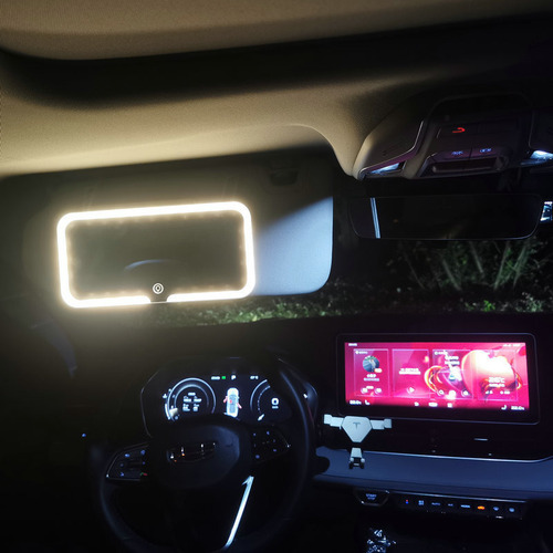 Parasol De Coche Con Espejo De Maquillaje Led