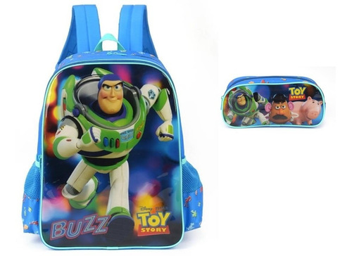 Kit Escolar Toy Story Disney Oficia Mochila Costas + Estojo 