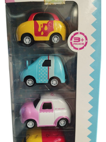 Set 6 Autos Die Cast Metalicos Cutie Cars Kawai Autos
