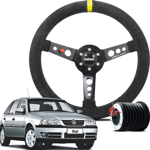 Volante Esportivo Lotse Maxx + Cubo Volkswagen Vw Gol G3