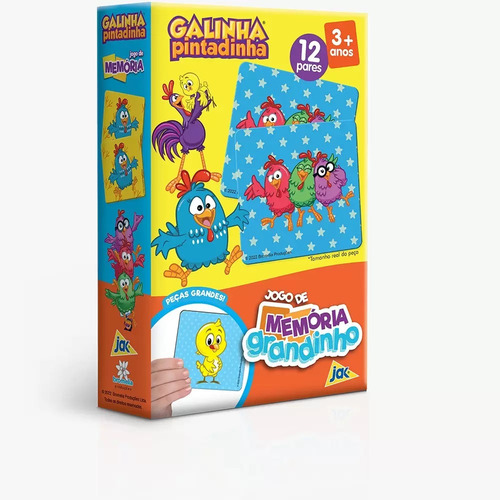 Jogo Da Memoria Galinha Pintadinha Peças Grandes Educativo