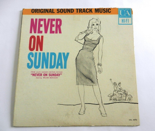 Lp Vinilo Never On Sunday Original Sound Track Of The Movie