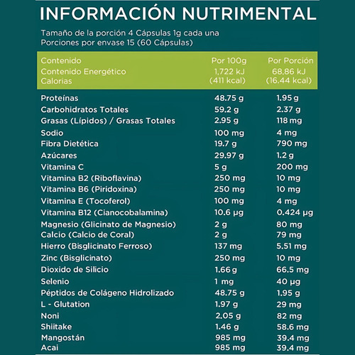Oxidim De Aleria - Concentrado De Nutrientes Y Antioxidantes Sabor Sin sabor