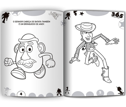 Imagem 3 de 3 de Livro Para Colorir Infantil Com 365 Desenhos Disney Pixar