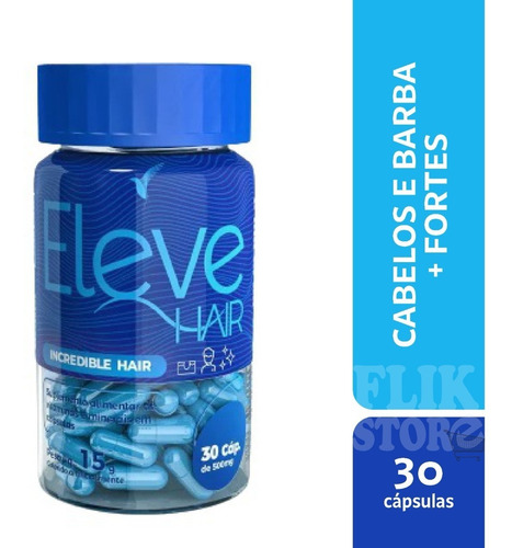 Eleve Hair Masculino Para Cabelos E Barbas 1 Pote P/ 30 Dias