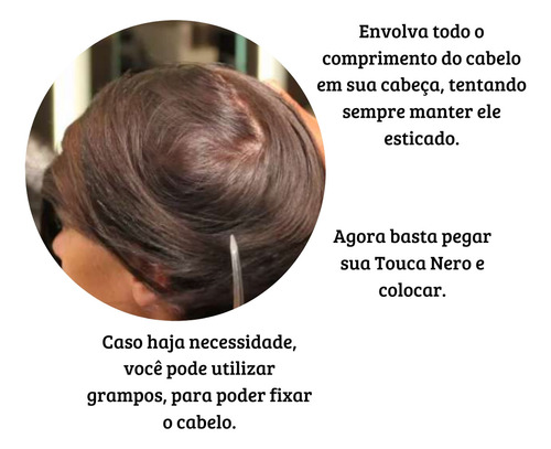 Kit de 2 gorras Nero con barra estampada para cabello antiencrespamiento de color negro