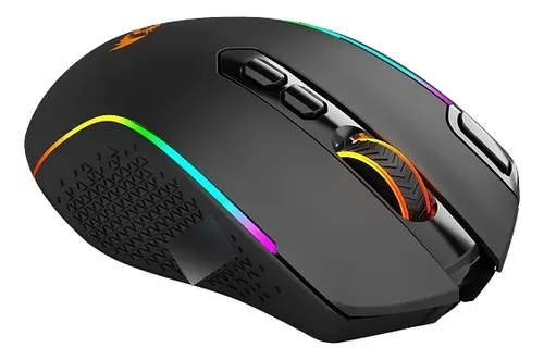 Mouse Gamer Rgb Inalambrico Redragon M810 Taipanpro 10000dpi Color Negro