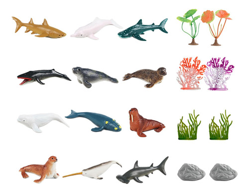 Figuras De Juguete De Animales, Tubo, Animales Animal Marino