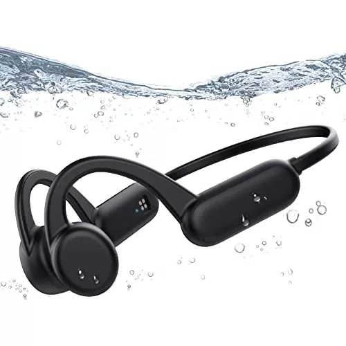 Auriculares de natación, IPX8 impermeables de conducción ósea para nadar,  auriculares inalámbricos Bluetooth de oreja abierta, para natación