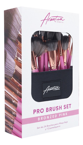 Set De 24 Brochas Profesionales Brinzed Pink Arantza Color Rosa