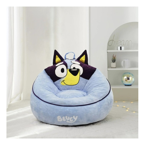 Bluey Sillón Puf De Espuma Comprimida Para Niños Azul / B Azul Claro