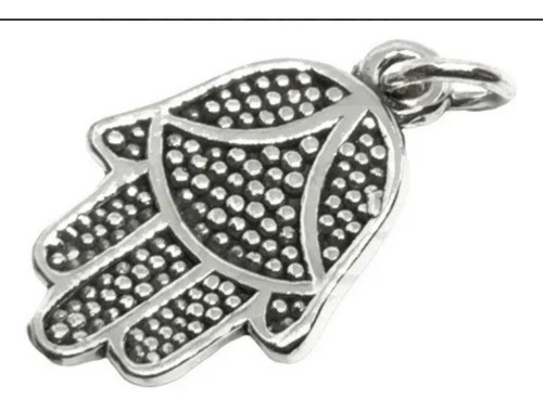 Imagen 3 de 3 de Dije Mano De Fatima /hamsa Plata Inflada 925
