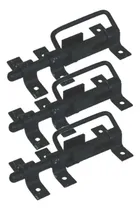 Comprar Kit 3 Trincos C\u002F Alça Para Portão E Porteira Aço Preto 280mm