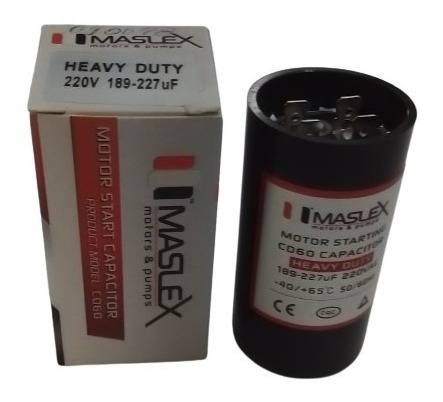 Capacitor De Arranque 189-227  Mfd / 220 Vac Maslex