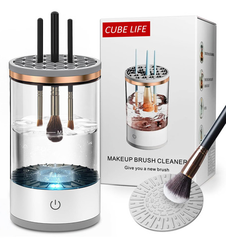 Cube Life Limpiador Electrico De Brochas De Maquillaje, Limp