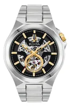 Comprar Reloj Bulova Clássic Para Hombre 98a224 Original E-watch Color de la correa Plateado Color del bisel Plateado Color del fondo Skeleton