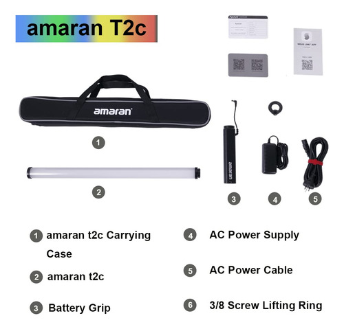 Lámpara Led De Vídeo Aputure Amaran T2c Rgbww 20w