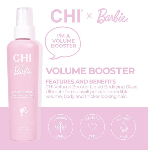 Fijador Chi X Barbie Volume Booster Bodifying Glaze - 237ml