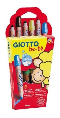 Lapices Colores Pinturitas Lavables Gruesos Giotto Bebe X6