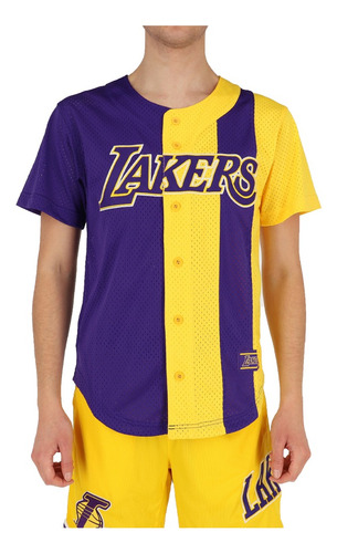 Camiseta Nba Los Angeles Lakers Hombre Purple/yellow
