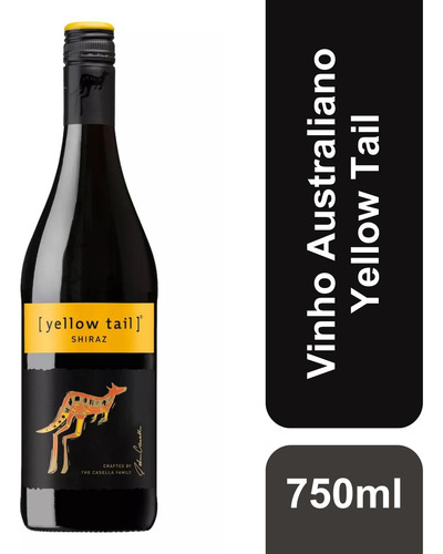 Vinho Tinto Meio Seco Yellow Tail Shiraz 750ml Austrália