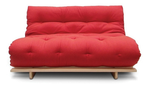 Sofá-cama Futon Slim 02 Lugares Cor Vermelho - Futon Brasil