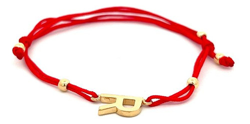 Pulsera De Oro Amarillo 18k Letra R 