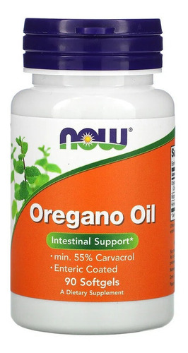 Óleo Essencial Orégano Now Foods C/90 Cáps. Saúde Intestinal Sabor Sem sabor