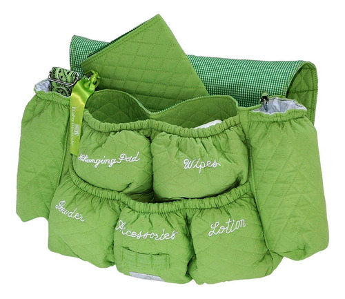 Babybedside Organizer & Diaper Changing Station, Green