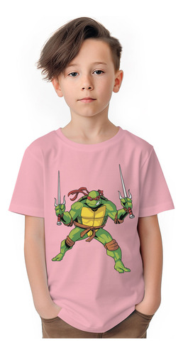 Polera Niños Tortugas Ninja Rafael Algodón Wiwi