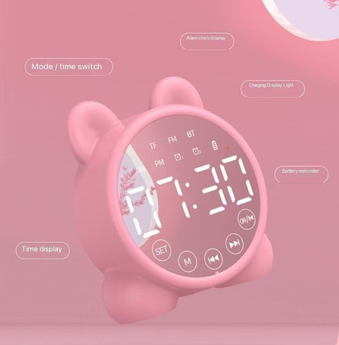 Reloj Con Altavoz Bluetooth Multifuncional, Reloj Despertado