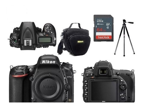 Nikon D750 Corpo Full Frame + Bolsa+tripé+64gb Nota Fiscal