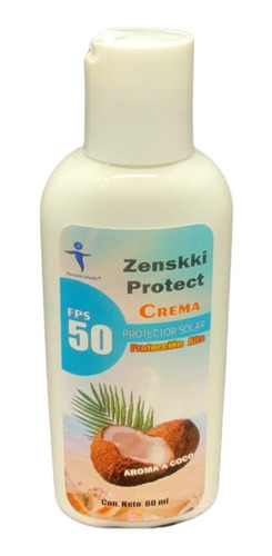 Protector Solar Zenskki Fps 50 Crema Aroma A Coco 60ml 