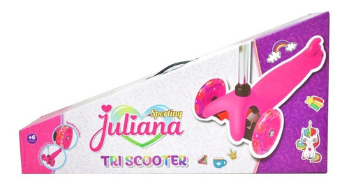 Imagen 5 de 5 de Monopatin Extensible 3 Ruedas Juliana Con Luces Led Hasta50k