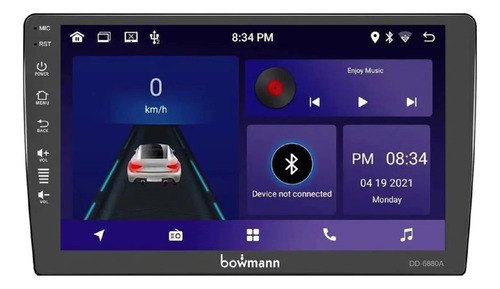Radio 2 Din Hd 9  Android 12.0 Wifi Bt Gps Dd-6880a Bowmann 