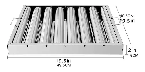 430 filtro de campana extractora de acero inoxidable VEVOR 6 unids