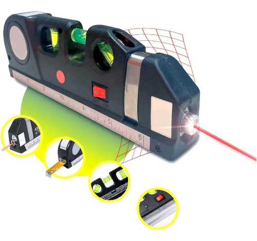 5 Nivel A Laser Em Aluminio Comtrena Regua Embutida