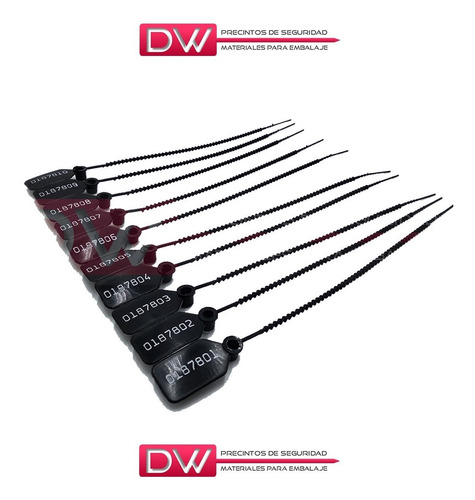 Imagen 4 de 10 de Precinto Cola De Ratón Numerado 25 Cm X 500u Oferta Dw!