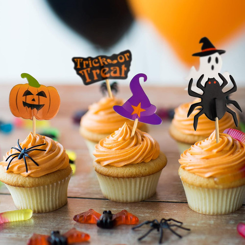 Fepito 120 Piezas Decoración De Halloween Topper Halloween P