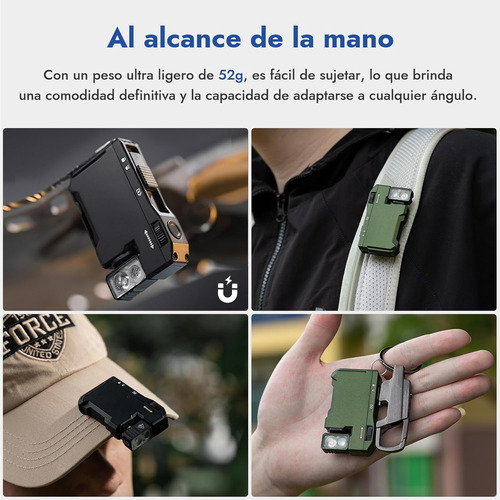 Linterna Recarg.400lm Rgb 6modos Ip68 Mini Edc Camping/emerg