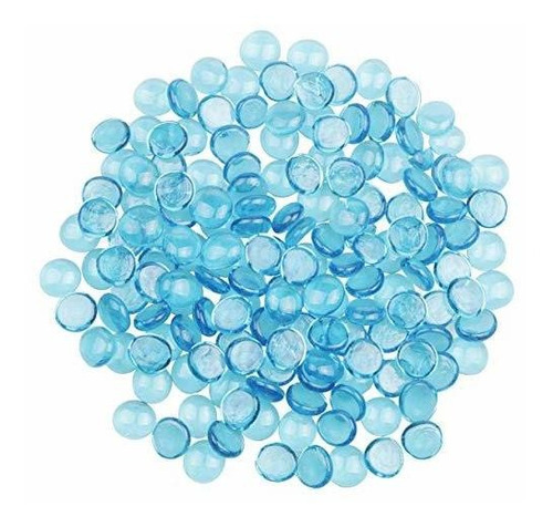 Perlas Decorativas De Mármol Plano Azul Cielo Gemas De...