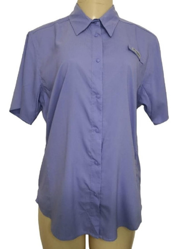 Camisa Manga Corta Dama Secado Rápido Columbia Morada Pfg